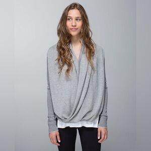 Lululemon Iconic Sweater Wrap Heathered Medium Grey / Heathered Light Grey
